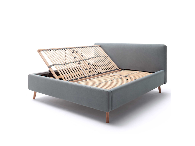 Tweepersoonsbed tony 180x200cm met opbergruimte - ijsblauw - afbeelding 1 van  8