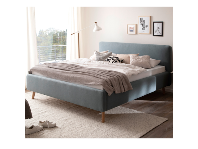Tweepersoonsbed tony 180x200cm met opbergruimte - ijsblauw - afbeelding 2 van  8