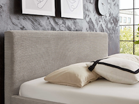 Tweepersoonsbed velma 180x200cm ribfluweel - taupe - afbeelding 3 van  7