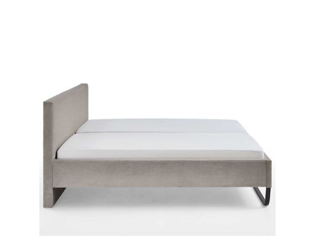 Tweepersoonsbed velma 180x200cm ribfluweel - taupe - afbeelding 4 van  7