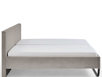 Tweepersoonsbed velma 180x200cm ribfluweel - taupe - afbeelding 4 van  7