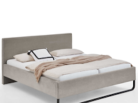 Tweepersoonsbed velma 180x200cm ribfluweel - taupe - afbeelding 5 van  7