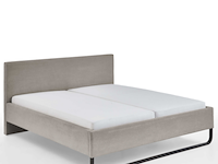Tweepersoonsbed velma 180x200cm ribfluweel - taupe - afbeelding 6 van  7
