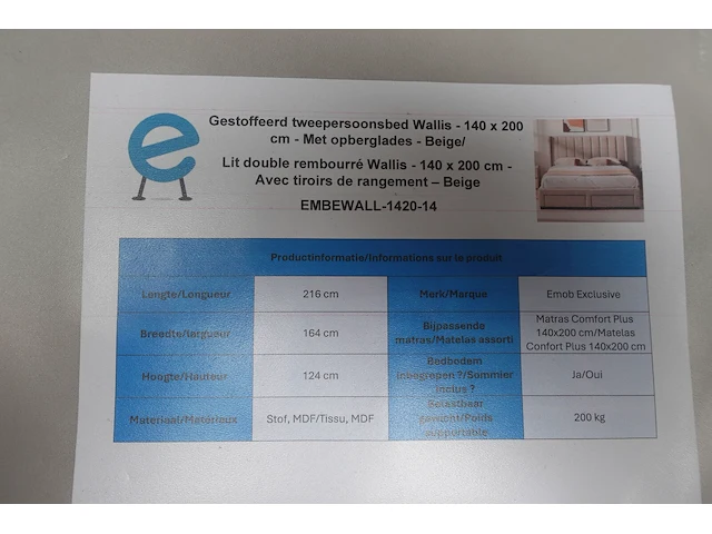 Tweepersoonsbed wallis - afbeelding 7 van  8