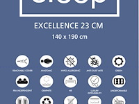 Tweepersoonsmatras excellence 140x190x23cm - pocketveren - afbeelding 3 van  4