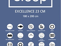Tweepersoonsmatras excellence 180x200x23cm - pocketveren - afbeelding 3 van  4