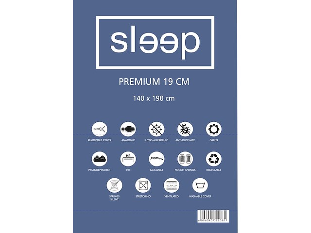 Tweepersoonsmatras premium plus 140x190x19cm - pocketveren - afbeelding 4 van  4
