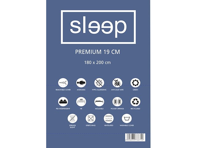 Tweepersoonsmatras premium plus 180x200x19cm - pocketveren - afbeelding 4 van  4