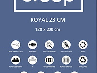 Tweepersoonsmatras royal 120x200x23cm - pocketveren - afbeelding 4 van  4