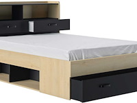 Twijfelaar met opbergladen sabia | 140 x 190 | châtaignier-design - afbeelding 3 van  5