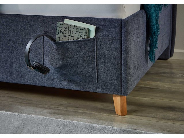 Twijfelaar ollie | met rugleuning | 140 x 200 cm | donkerblauw design - afbeelding 2 van  7