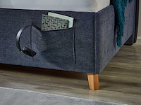 Twijfelaar ollie | met rugleuning | 140 x 200 cm | donkerblauw design - afbeelding 2 van  7