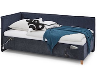 Twijfelaar ollie | met rugleuning | 140 x 200 cm | donkerblauw design - afbeelding 7 van  7