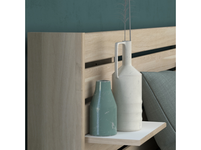 Twijfelaar tokio 140x200cm-eikdecor/wit - afbeelding 6 van  7