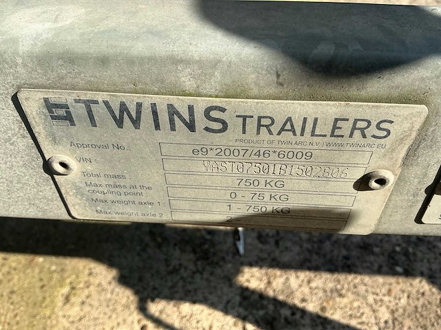 Twin trailers d750 ongeremde aanhangwagen - afbeelding 8 van  16