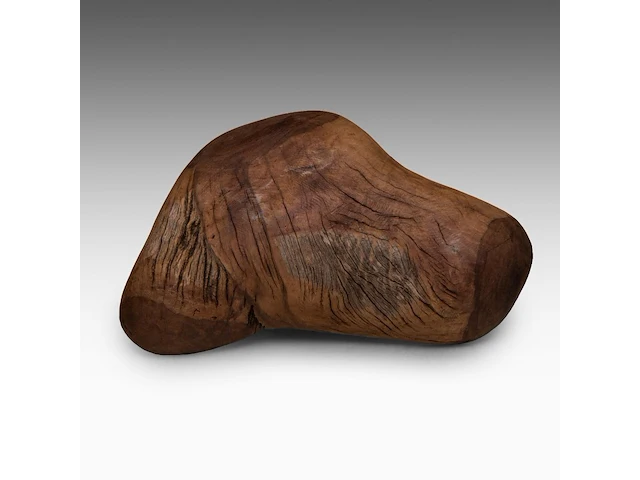 Two carved wooden african souvenirs with savanna wildlife sculpture: 59 cm. (23.23 in.), the platter: 62 cm. (24.41 in.) - afbeelding 2 van  18
