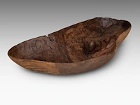 Two carved wooden african souvenirs with savanna wildlife sculpture: 59 cm. (23.23 in.), the platter: 62 cm. (24.41 in.) - afbeelding 15 van  18