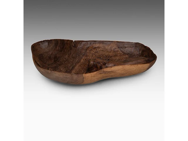 Two carved wooden african souvenirs with savanna wildlife sculpture: 59 cm. (23.23 in.), the platter: 62 cm. (24.41 in.) - afbeelding 16 van  18
