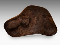Two carved wooden african souvenirs with savanna wildlife sculpture: 59 cm. (23.23 in.), the platter: 62 cm. (24.41 in.) - afbeelding 18 van  18