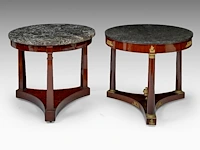 Two fine empire period mahogany gueridons, ca. 1810 76 x 80 cm. (29.92 x 31 1/2 in.)