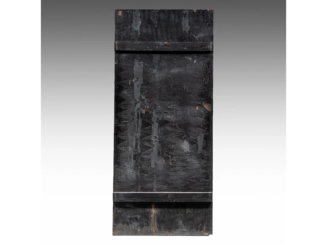 Two fine japanese shibayama inlaid black lacquered panels, depicting a man and child under a blossoming cherry branch, signed, meiji period (1868-1912), h 136 cm x 60 cm - each 8 kg (+) - afbeelding 7 van  8