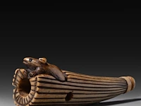 Two japanese bone netsuke of rats, edo period (19thc), w 3,5 cm / w 7,2 cm - afbeelding 8 van  11