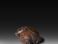 Two japanese wood netsuke of animals of the zodiac, edo period (17th-18thc), w 4,3 cm - h 3,7 cm / w 5,5 cm - afbeelding 10 van  12