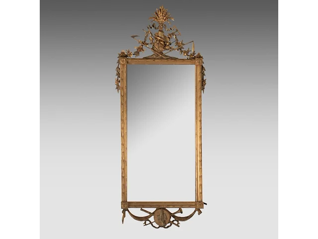Two matching louis xvi period giltwood trumeau mirrors, with an allegory of harvest on top 170 x 62 cm. (66.93 x 24.41 in.), frame: 170 x 75 cm. (66.93 x 29.53 in.) - afbeelding 2 van  6