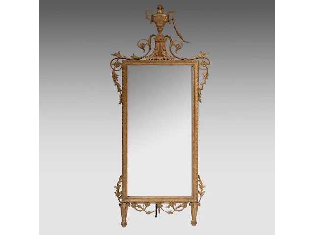 Two matching louis xvi period giltwood trumeau mirrors, with an allegory of harvest on top 170 x 62 cm. (66.93 x 24.41 in.), frame: 170 x 75 cm. (66.93 x 29.53 in.) - afbeelding 4 van  6