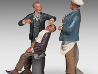 Two polychrome terracotta figures of a barber and a baker, attrib. to bernhardt bloch (1836-1909) the baker: 29 cm. (11.41 in.), the barber: 26 cm. (10.24 in.) - afbeelding 2 van  9
