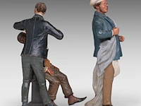 Two polychrome terracotta figures of a barber and a baker, attrib. to bernhardt bloch (1836-1909) the baker: 29 cm. (11.41 in.), the barber: 26 cm. (10.24 in.) - afbeelding 4 van  9