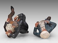 Two polychrome terracotta figures of a barber and a baker, attrib. to bernhardt bloch (1836-1909) the baker: 29 cm. (11.41 in.), the barber: 26 cm. (10.24 in.) - afbeelding 6 van  9