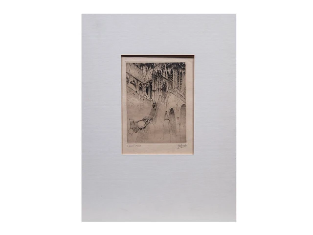 Two unframed etchings by félicien rops (1833-1898) and jules de bruycker (1870-1945) - afbeelding 2 van  8