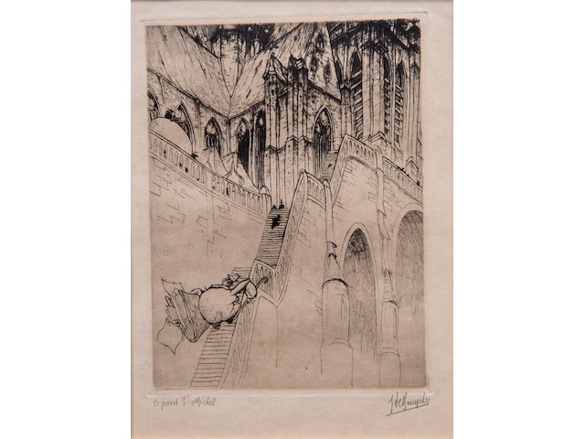 Two unframed etchings by félicien rops (1833-1898) and jules de bruycker (1870-1945) - afbeelding 3 van  8