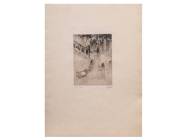 Two unframed etchings by félicien rops (1833-1898) and jules de bruycker (1870-1945) - afbeelding 4 van  8