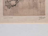 Two unframed etchings by félicien rops (1833-1898) and jules de bruycker (1870-1945) - afbeelding 5 van  8