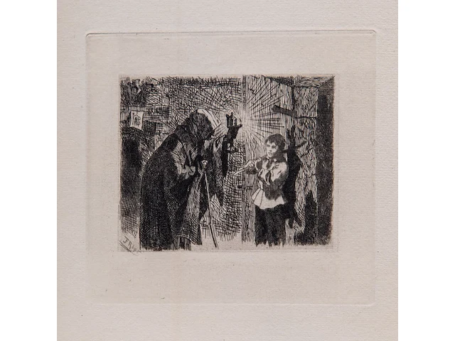 Two unframed etchings by félicien rops (1833-1898) and jules de bruycker (1870-1945) - afbeelding 7 van  8