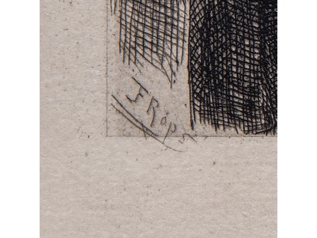 Two unframed etchings by félicien rops (1833-1898) and jules de bruycker (1870-1945) - afbeelding 8 van  8