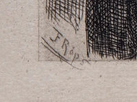 Two unframed etchings by félicien rops (1833-1898) and jules de bruycker (1870-1945) - afbeelding 8 van  8