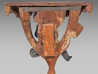 Two venetian-type polychrome and gilt wooden blackamore wall brackets, 19thc 37 cm. (14.57 in.), frame: 39 cm. (15.34 in.) - afbeelding 6 van  7