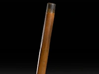 Two walking sticks with carved bone phallic endings, late 19thc - afbeelding 4 van  8