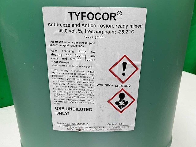 Tyfocor - 20 liter - antifreeze - afbeelding 2 van  2