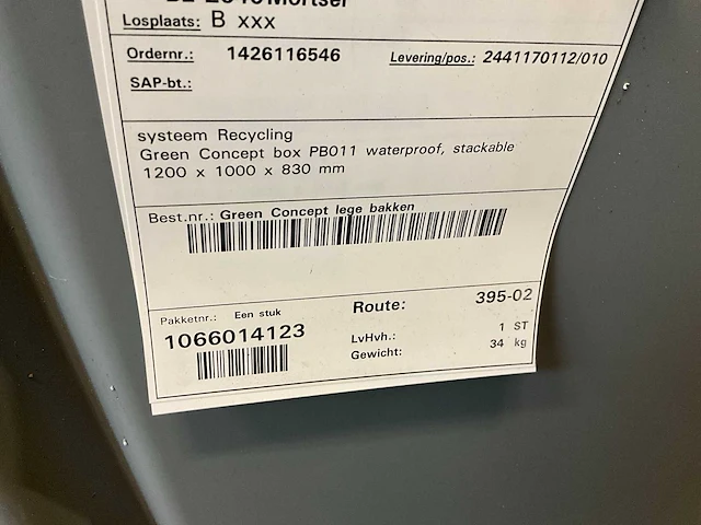 Uaer greenconcept pb011 kunststof palletbox (3x) - afbeelding 8 van  8