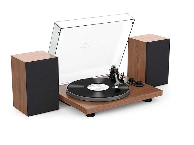 Udreamer at-3600l platenspeler 40w bluetooth hi-fi, speakers en ingebouwde versterker 60db - afbeelding 1 van  5