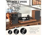 Udreamer at-3600l platenspeler 40w bluetooth hi-fi, speakers en ingebouwde versterker 60db - afbeelding 2 van  5