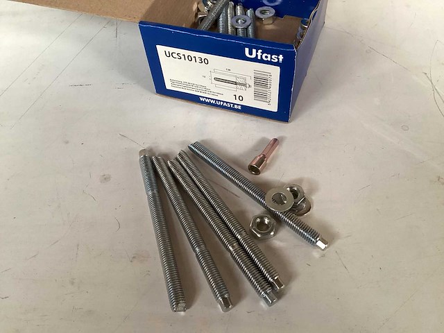Ufast ankerstang m10x130 (800x) - afbeelding 1 van  2