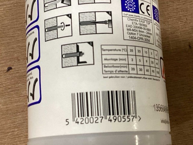 Ufast chemisch anker in koker, 410 ml (5x) - afbeelding 3 van  4