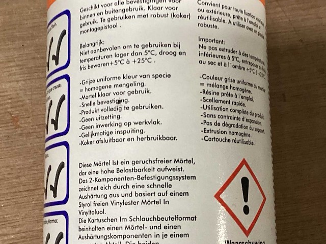 Ufast chemisch anker in koker, 410 ml (5x) - afbeelding 4 van  4