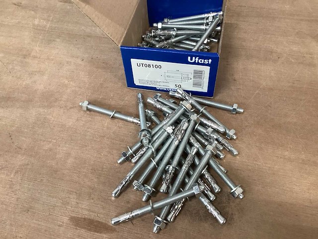 Ufast doorsteekanker m8x100, doos 50 stuks (6x) - afbeelding 1 van  5