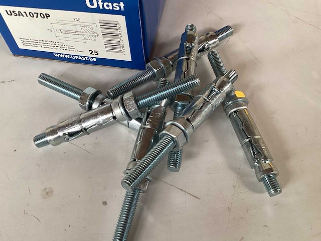 Ufast keilbout met moer m10/60 x 16mm (1400x) - afbeelding 3 van  4